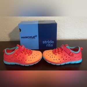 Kid’s Phibian Stride Rite Water Shoes Size 11 Coral Turquoise Girls made2play